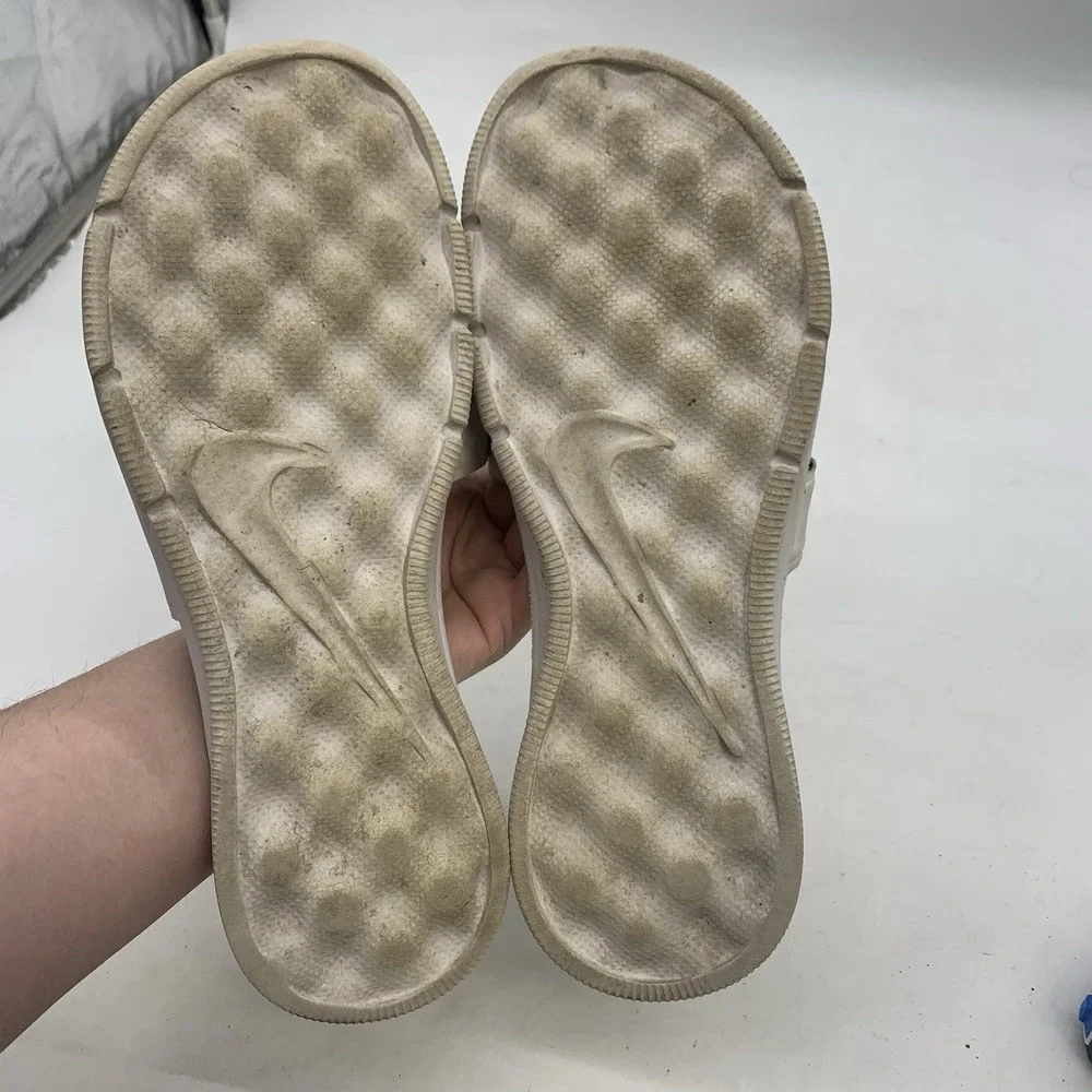 Nike Comfort Footbed Flip Flops Womens 9 White Thong Sandals Support Slides